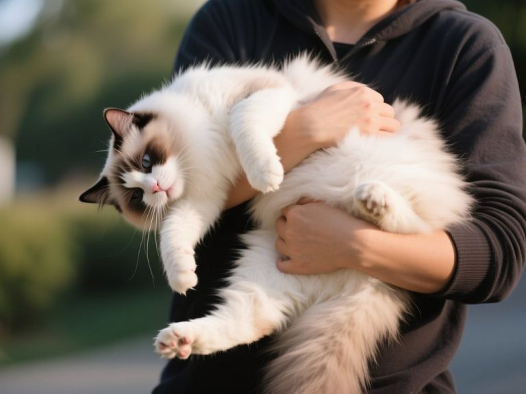 editorial hero image representing: why do ragdoll cats go limp when held, wide shot, natural lighting, high detail