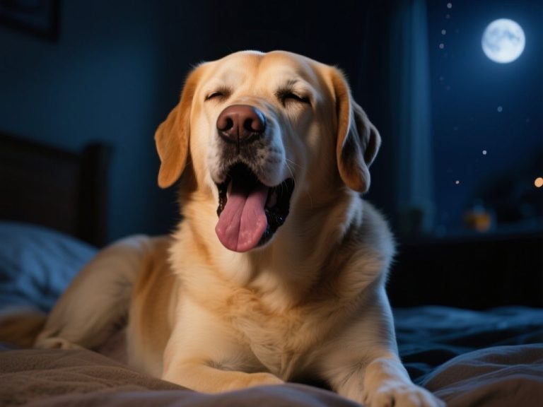 editorial hero image representing: Why is my dog panting at night for no reason?, wide shot, natural lighting, high detail