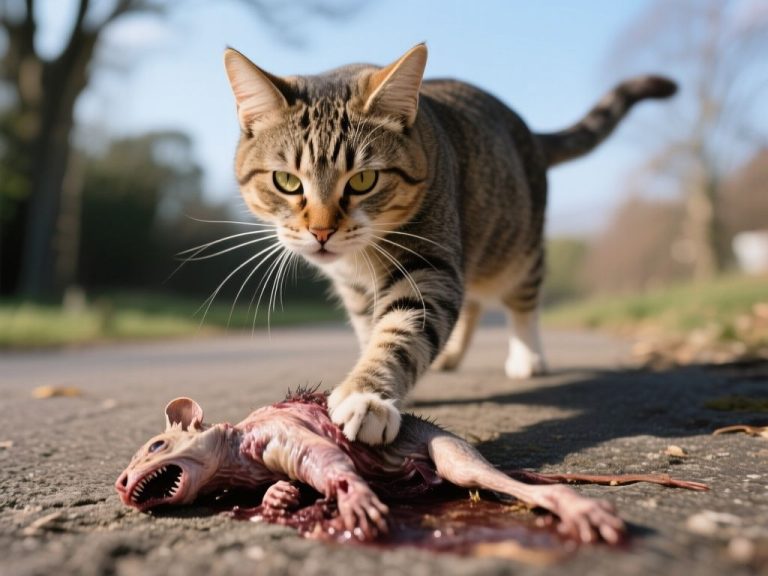 editorial hero image representing: Why Does My Cat Bring Me Dead Animals, wide shot, natural lighting, high detail