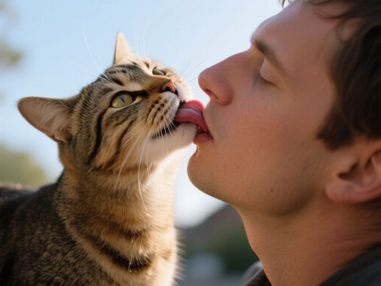 editorial hero image representing: Why Does My Cat Bite Me Gently Then Lick Me, wide shot, natural lighting, high detail
